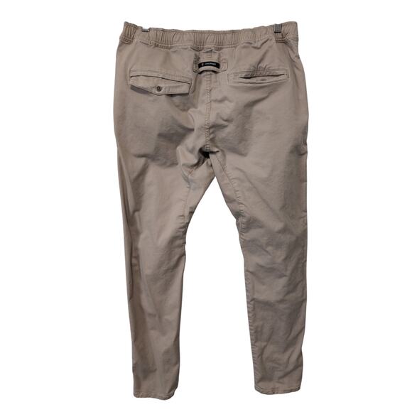 Zanerobe Sureshot Pants Men 34x31 Pull On Tapered Leg Khaki Jogger - Picture 2 of 13